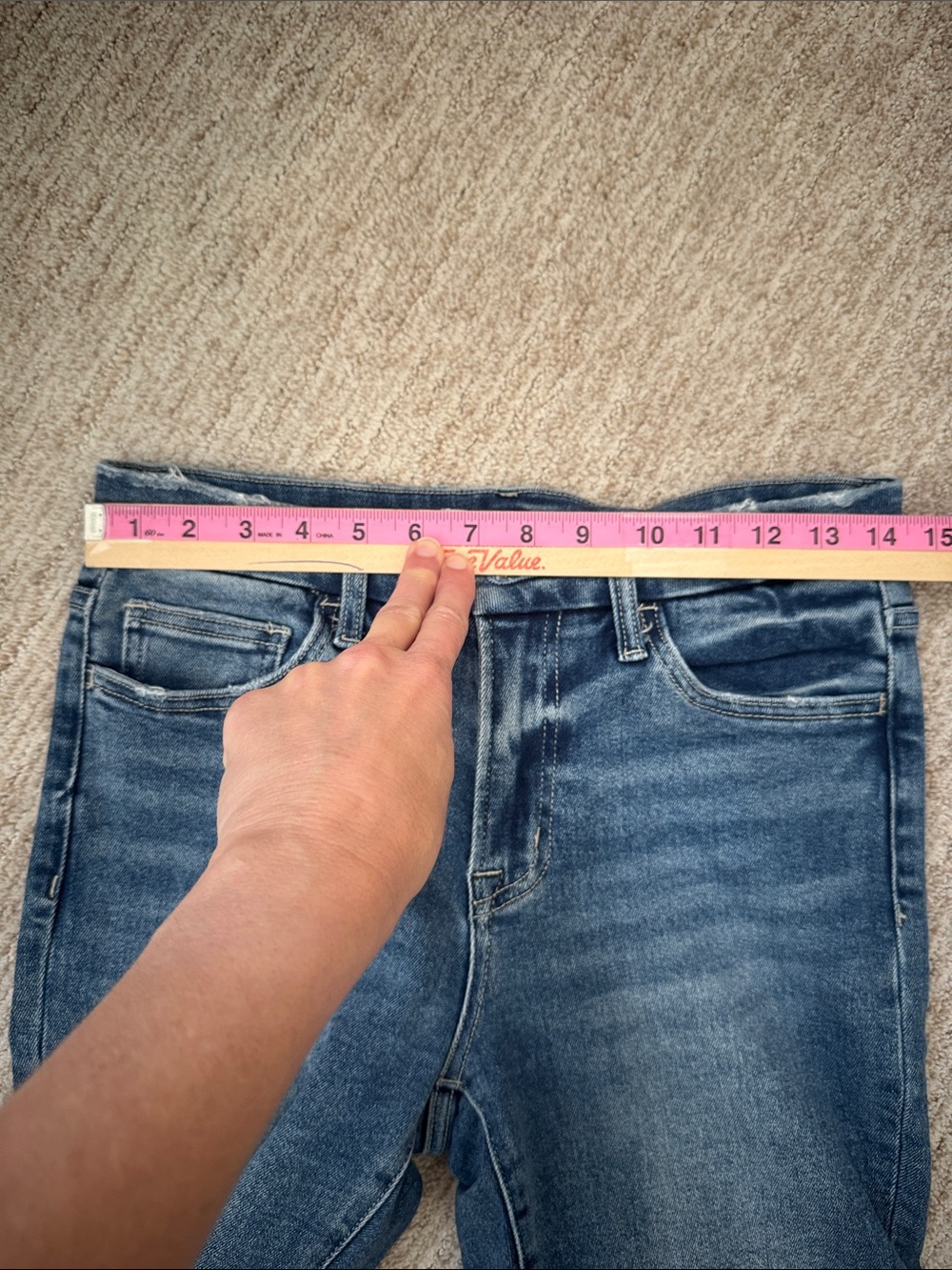 Vervet Mid Rise Crop Straight Jeans 28 - Picture 13 of 13